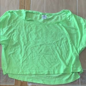 Neon green crop top